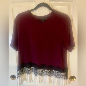 Laundry Dressy Wine Colored T-Shrit